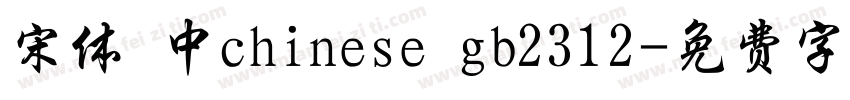 宋体 中chinese gb2312字体转换